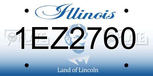 1EZ2760 Illinois License Plate