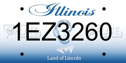 1EZ3260 Illinois License Plate
