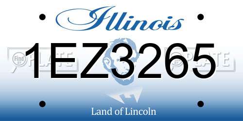 1EZ3265 Illinois License Plate