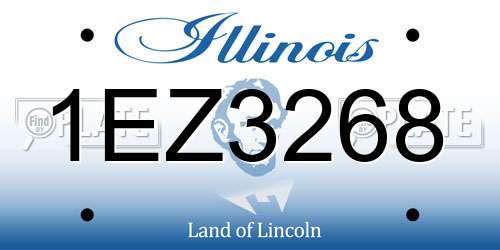 1EZ3268 Illinois License Plate