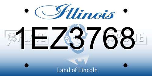 1EZ3768 Illinois License Plate