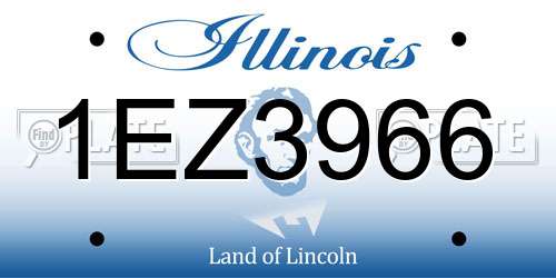 1EZ3966 Illinois License Plate