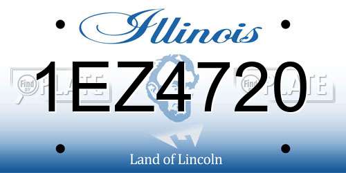 1EZ4720 Illinois License Plate