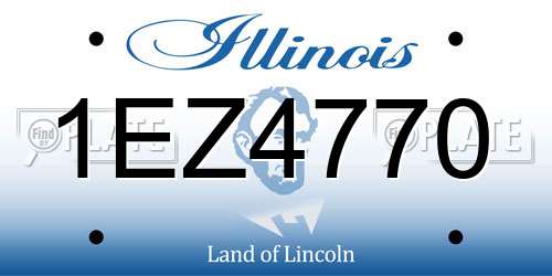 1EZ4770 Illinois License Plate