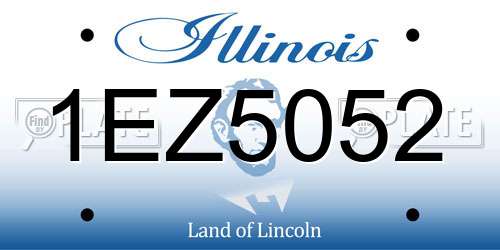 1EZ5052 Illinois License Plate