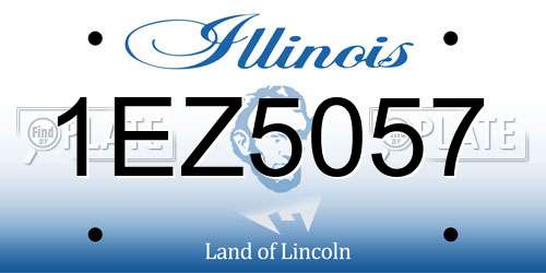 1EZ5057 Illinois License Plate