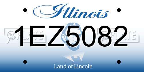 1EZ5082 Illinois License Plate