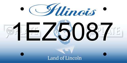 1EZ5087 Illinois License Plate