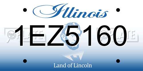 1EZ5160 Illinois License Plate