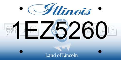 1EZ5260 Illinois License Plate