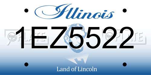 1EZ5522 Illinois License Plate