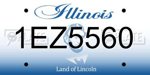1EZ5560 Illinois License Plate