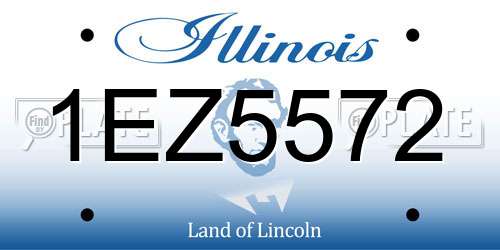 1EZ5572 Illinois License Plate