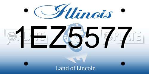 1EZ5577 Illinois License Plate