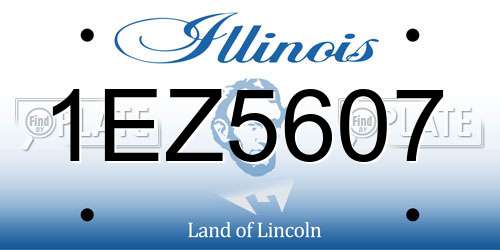 1EZ5607 Illinois License Plate