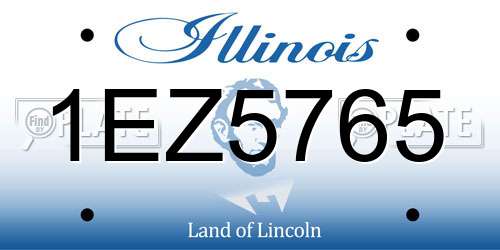 1EZ5765 Illinois License Plate