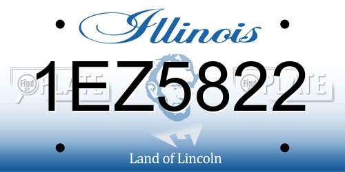 1EZ5822 Illinois License Plate