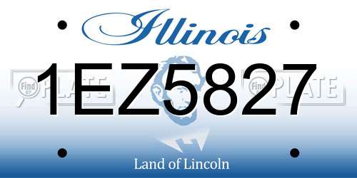 1EZ5827 Illinois License Plate