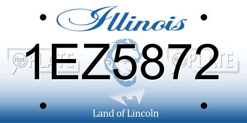 1EZ5872 Illinois License Plate