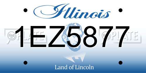 1EZ5877 Illinois License Plate