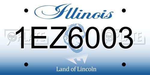 1EZ6003 Illinois License Plate