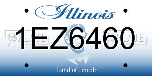 1EZ6460 Illinois License Plate