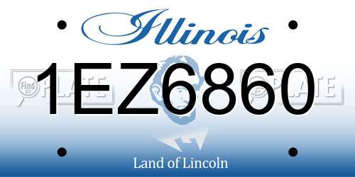 1EZ6860 Illinois License Plate