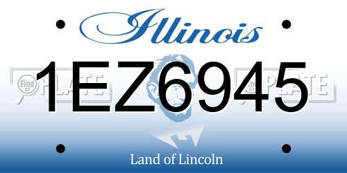 1EZ6945 Illinois License Plate