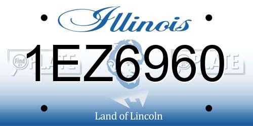 1EZ6960 Illinois License Plate