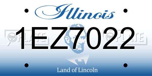 1EZ7022 Illinois License Plate