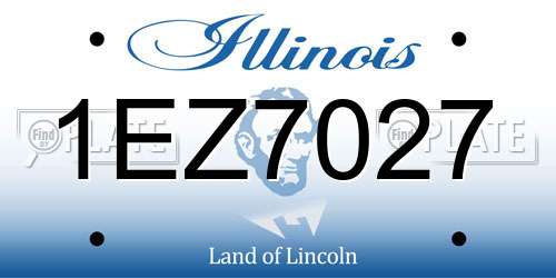 1EZ7027 Illinois License Plate
