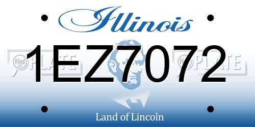1EZ7072 Illinois License Plate