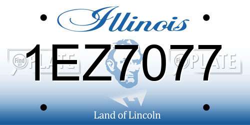 1EZ7077 Illinois License Plate