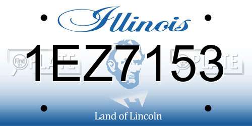1EZ7153 Illinois License Plate