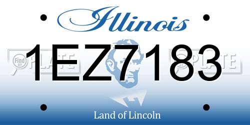 1EZ7183 Illinois License Plate