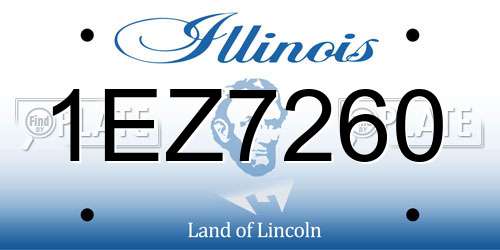 1EZ7260 Illinois License Plate