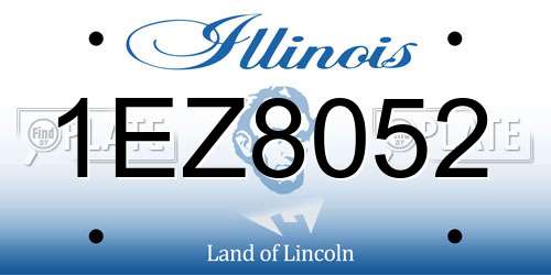 1EZ8052 Illinois License Plate