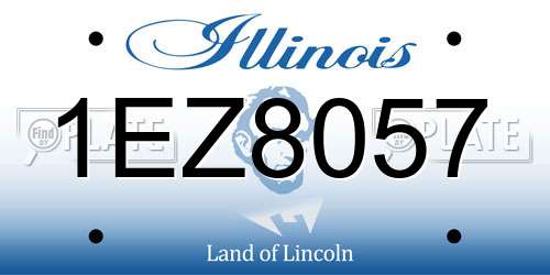 1EZ8057 Illinois License Plate