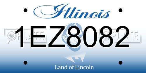 1EZ8082 Illinois License Plate