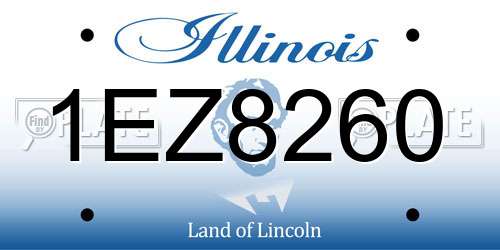 1EZ8260 Illinois License Plate