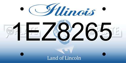 1EZ8265 Illinois License Plate