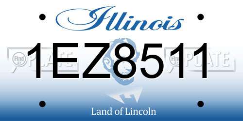 1EZ8511 Illinois License Plate