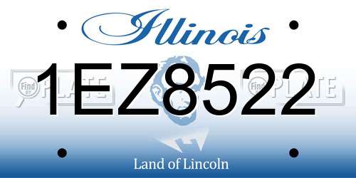 1EZ8522 Illinois License Plate
