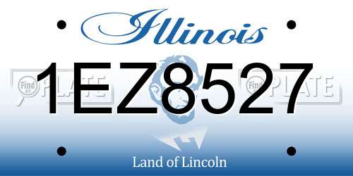 1EZ8527 Illinois License Plate