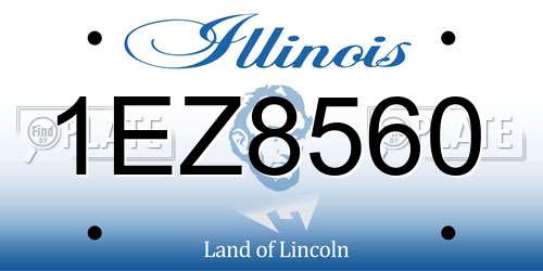 1EZ8560 Illinois License Plate