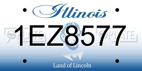 1EZ8577 Illinois License Plate
