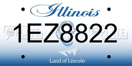 1EZ8822 Illinois License Plate