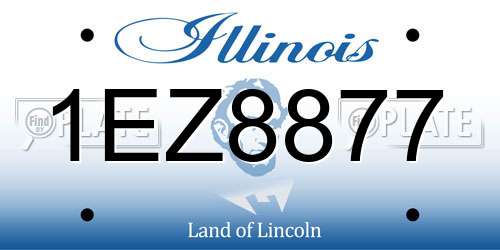 1EZ8877 Illinois License Plate