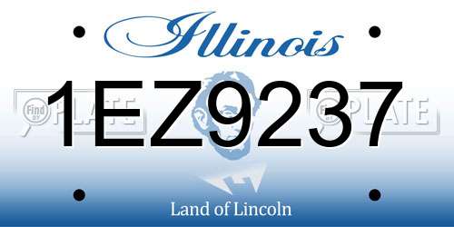 1EZ9237 Illinois License Plate