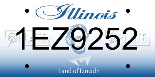 1EZ9252 Illinois License Plate